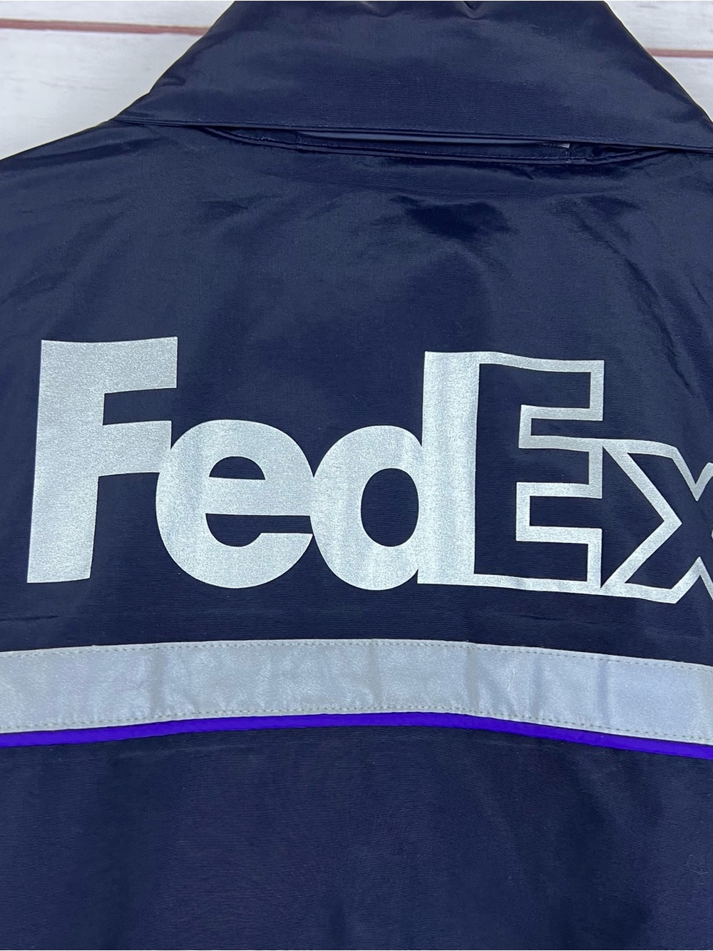FedEx Stan Herman VF Imagewear Reflective Rain Coat Windbreaker Hooded Zip Sz L - Picture 4 of 11